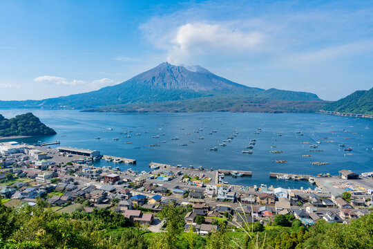 協和展望所（にこ展望所）から見た桜島