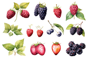 Berry Varieties Set - obrazy, fototapety, plakaty