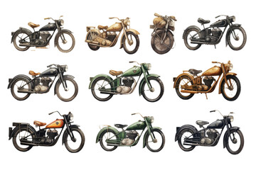 Classic Motorcycles Set