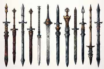 Medieval Weapons Set - obrazy, fototapety, plakaty