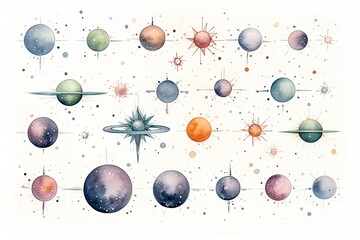Constellations Set - obrazy, fototapety, plakaty