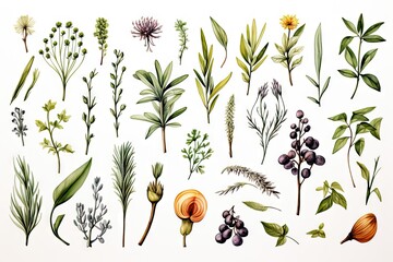 Herbs and Spices Set - obrazy, fototapety, plakaty