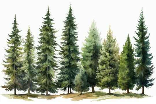 Conifer Trees Set