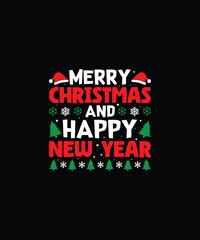 MERRY CHRISTMAS AND HAPPY NEW YEAR Pet t shirt design 