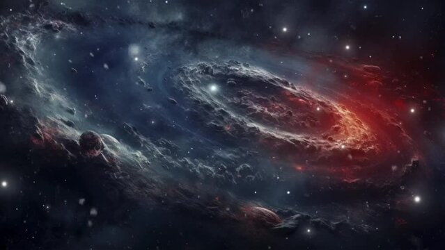 galaxy in space. Abstract Fractal Universe