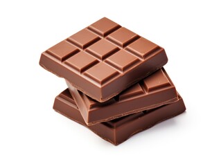 Dark chocolate isolated on white background