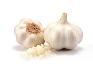 Granulated garlic isolated on white background