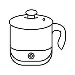 Rice Cooker Vector outline design. Simple illustration design.