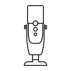 Microphone vector  isolated on white background. podcast vector design. 