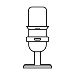 Microphone vector  isolated on white background. podcast vector design. 