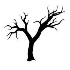 The silhouette of a dead tree  for Halloween decorations