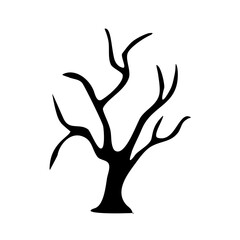 Obraz premium The silhouette of a dead tree for Halloween decorations