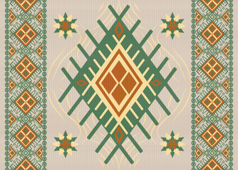 American ethnic native pattern.Traditional Navajo,Aztec,Apache,Southwest and Mexican style fabric pattern.Abstract vector motifs pattern.Design for fabric,clothing,blanket,carpet,woven,wrap,decoration