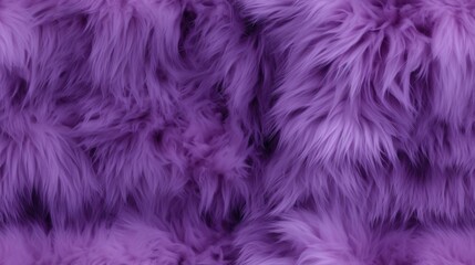 Purple colored fake fur seamless pattern. Repeated background of fluffy texture.