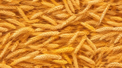 Obraz premium Wheat seamless pattern. Cereal repeated background