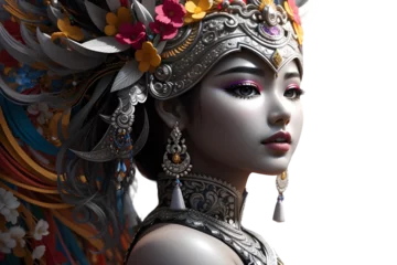 Rolgordijnen woman in carnival mask © Paungchompu