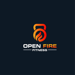 OF LETTER FIRE FITNESS LOGO