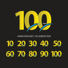 100 Years Anniversary Celebration Vector Template Design Illustration