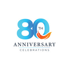 80 10 Th Anniversary Celebration Vector Template Design Illustration