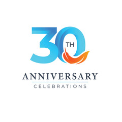 30 10 Th Anniversary Celebration Vector Template Design Illustration