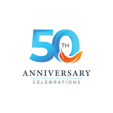 50 10 Th Anniversary Celebration Vector Template Design Illustration