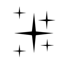 Set of stars sparkles