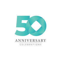 50 Th Anniversary Celebration Vector Template Design Illustration