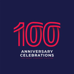 100 Th Anniversary Celebration Vector Template Design Illustration