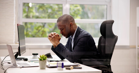 African American Man Praying