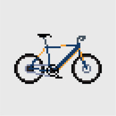 Obraz premium Bike icon vector pixel art