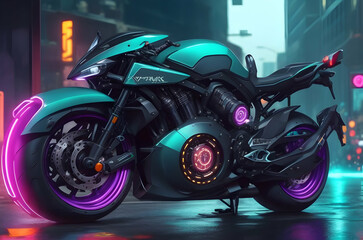 motorcycle on the road cyberpunk motorcycle is not just a means of transportation, it's a...