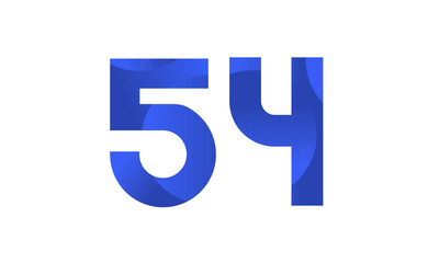Blue Beach Number Modern Business Logo