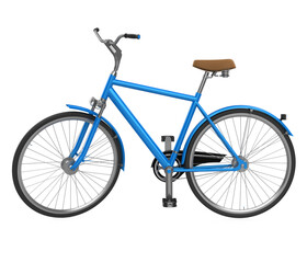 Fototapeta na wymiar Blue Bicycle Isolated