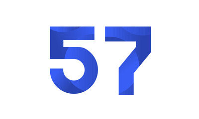 Blue Beach Number Modern Business Logo