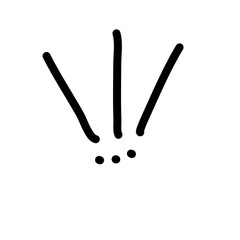 Hand Drawn surprise sign