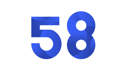 Blue Beach Number Modern Business Logo