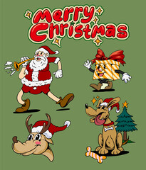 Merry Christmas and santa claus
