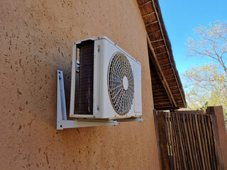 Air Conditioner Split HVAC System Unit On House