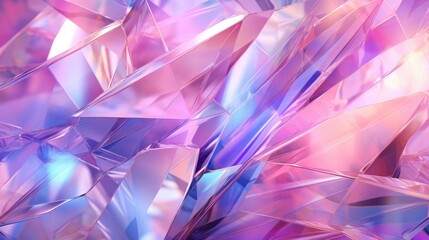 Holographic background with glass shards