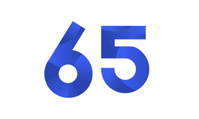 Blue Beach Number Modern Business Logo