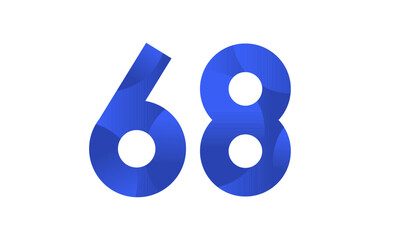 Blue Beach Number Modern Business Logo