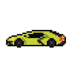 sport car vehicle pixel art