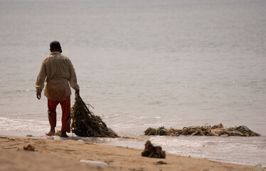 Tropical beaches destroyed by human rubbish and vandalism global warming and ignorance