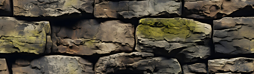 Seamless Masonry Made From Rough Stones. Illustration On The Theme Of Textures And Materials.  Generative AI