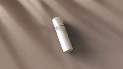 A cosmetics mock-up file through 3D rendering, simple yet tasteful and harmonious background for the product mock-up.
