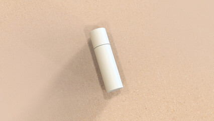 A cosmetics mock-up file through 3D rendering, simple yet tasteful and harmonious background for the product mock-up.
