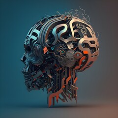 skull on a black
