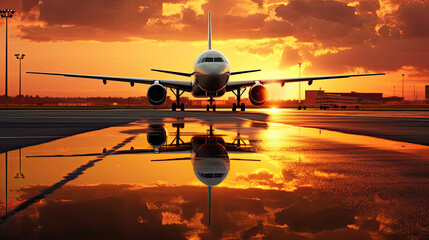  pilot is preparing for take off with private plane. at morning