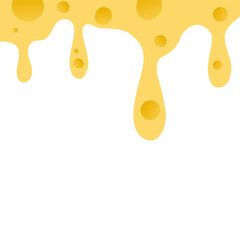 melting cheese drops set illustration