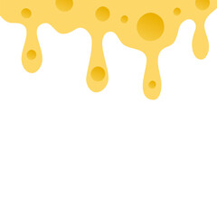 melting cheese drops set illustration